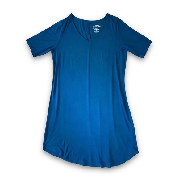 Torrid Mini Super Soft Tee Shirt Dress Teal Blue Plus Size 1X - Picture 4 of 7